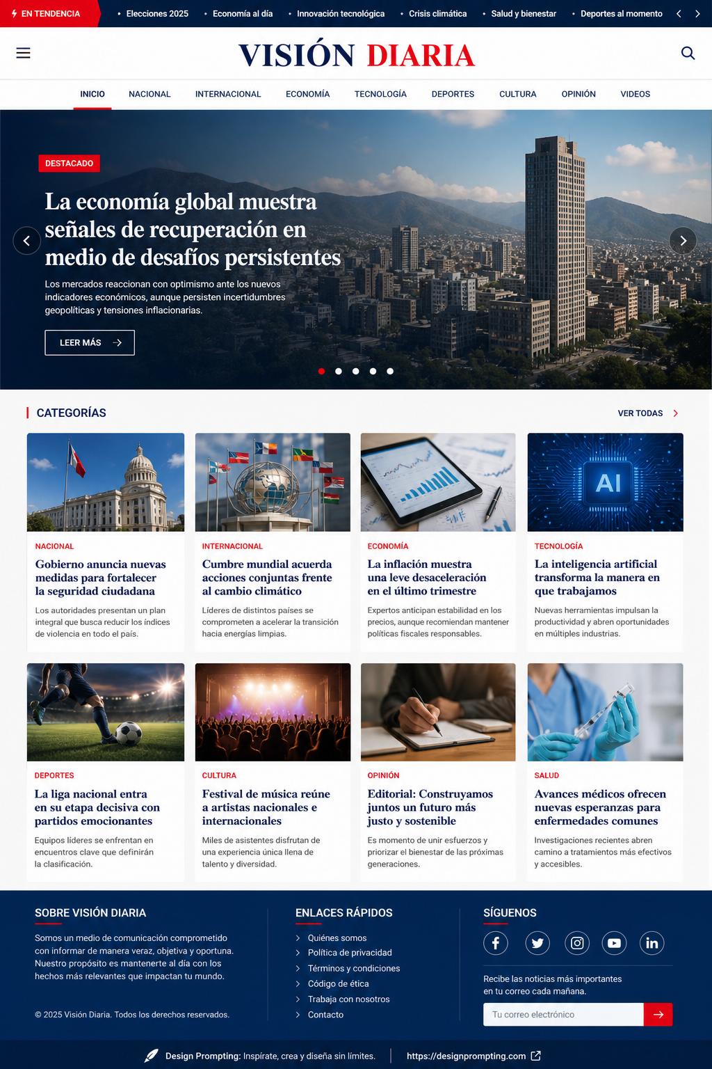 Visión Diaria — vista previa del theme